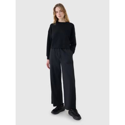 2. Women's sweatshirt with open zipper and modal 4F 4FWSS25TSWSF1576-20S