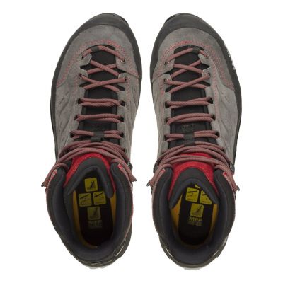 5. Salewa MTN Trainer Mid GTX Men's Adult Dark Grey, Gray, Red