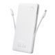 5. Baseus Airpow Lite 10000mAh 22.5W Power Bank with Built-in USB-C and Lightning Cables - White