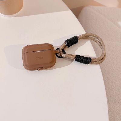2. Tech-Protect Silicone Rope Case for Apple AirPods Pro 1 / 2 - Brown