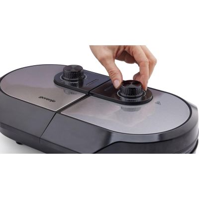 15. Gorenje Mini Grill Electric Grill, Waffle Plate, WM1400SB, 1400 W, Diameter 18 cm, Black