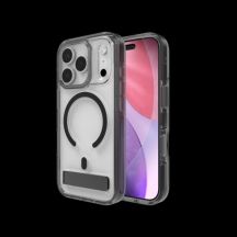 ZAGG Santa Cruz Snap KS MagSafe Case with Stand for iPhone 17 Pro - Clear and Black