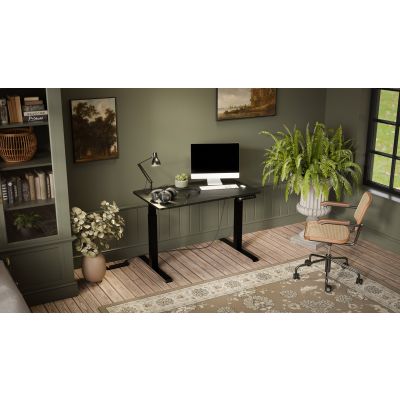 2. MOON desk with electric height adjustment 121x67 black/san sebas