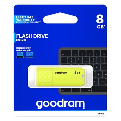 5. GoodRam UME2 UME2-0080Y0R11 pendrive (8GB; USB 2.0; yellow)