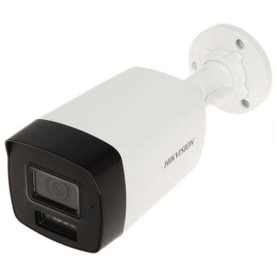 4. Hikvision DS-2CE17D0T-LFS(2.8mm) 2 MP Bullet Camera with Intelligent Hybrid Lighting and Audio, Fixed Focus