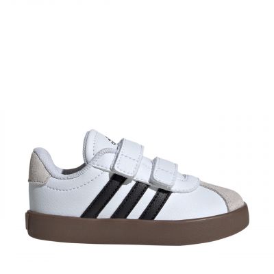 Adidas VL Court 3.0 Skateboarding Shoes for Kids White and Gray ID9157