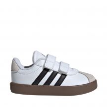 Adidas VL Court 3.0 Skateboarding Shoes for Kids White and Gray ID9157