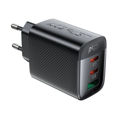 2. Acefast A108 GaN PD 67W 2xUSB-C 1xUSB-A Wall Charger - Black