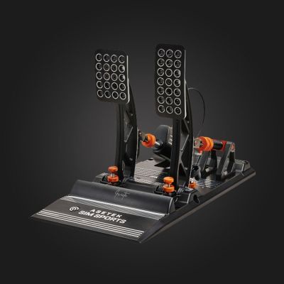 2. Asetek 40-010-0000001 Gaming Controller, Black, Orange, White, USB Pedals for PC