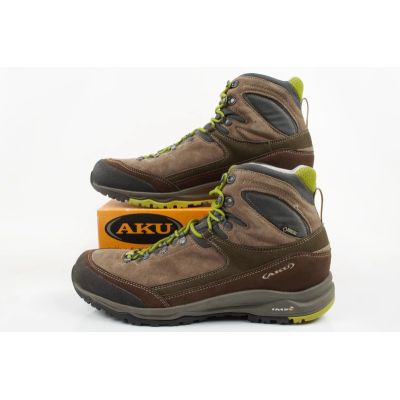 10. Aku Gea Gore-tex men's leather ankle trekking shoes brown