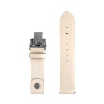 Zeppelin leather strap white, 18 mm