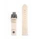 Zeppelin leather strap white, 18 mm