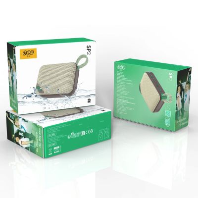 5. QCY SP2 IP67 Bluetooth Speaker with RGB Backlight and Stereo Mode - Gray Green