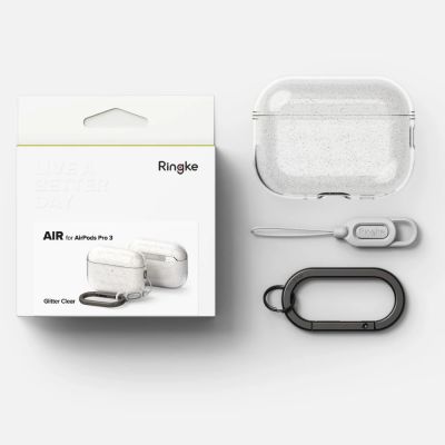 5. Ringke Air Case for AirPods Pro 3 - Clear Glitter