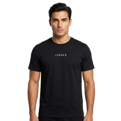 4. Air Jordan Jumpman Embroidered Air Crew Men's T-shirt Black - DM3182-010