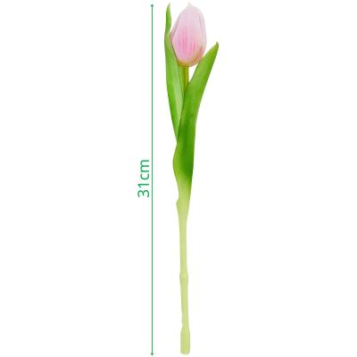 19. PINK TULIP 31CM LIFE-LIKE SPRING DECORATION