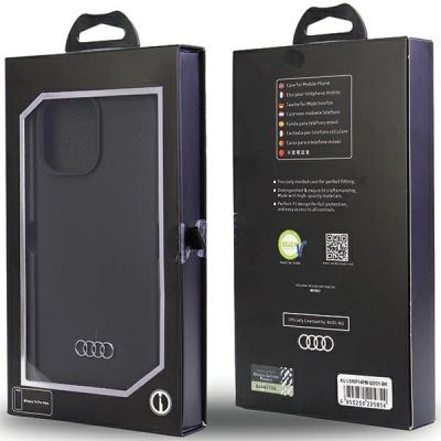 6. Audi Silicone Case iPhone 14 Pro Max 6.7" black/black hardcase AU-LSRIP14PM-Q3/D1-BK