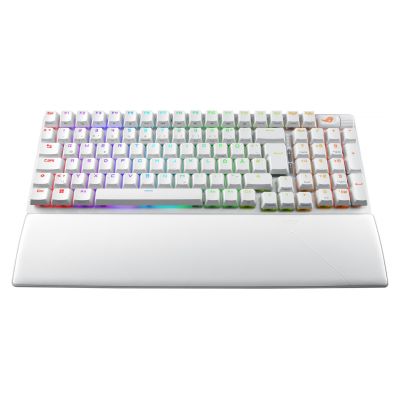 3. ASUS ROG Strix Scope II 96 Wireless Gaming Keyboard USB + RF Wireless + Bluetooth QWERTZ German White