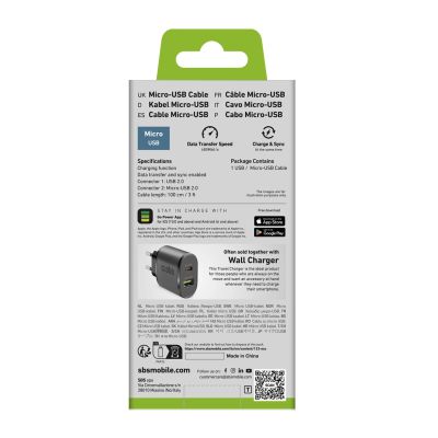 4. SBS LTHL200 USB-A - Micro-USB Cable 1m - Black