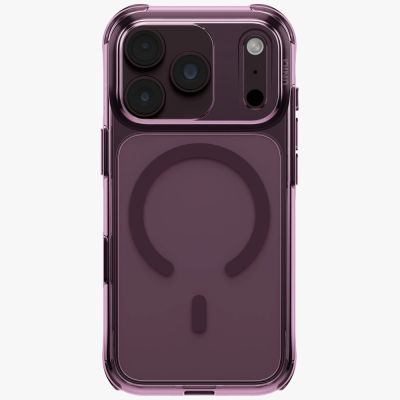 2. Uniq LifePro Xtreme Magclick Charging Case for iPhone 18 Pro / 17 Pro - Transparent Burgundy