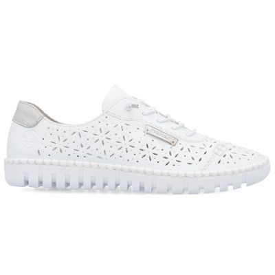 2. Rieker M2354-80 women's openwork white shoes