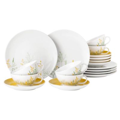 SELTMANN MEADOW GRASSES CURRY Tea Set for 6 People