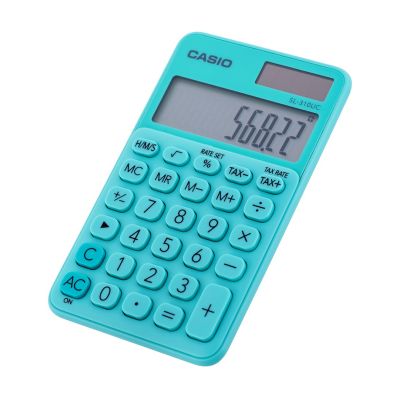 7. CASIO Pocket Calculator SL-310UC-GN BOX, 10-digit, 70x118mm, cardboard, green