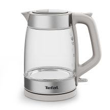 Tefal Glass Kettle KI605B30 Electric Kettle 1.7 L 2200 W Gray, Silver, Transparent