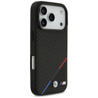 4. BMW M Carbon Tricolor Line MagSafe Case for iPhone 17 Pro - Black
