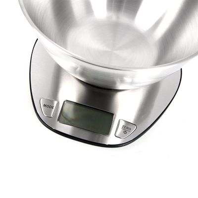 4. ELDOM ELECTRONIC KITCHEN SCALE WK320S RENA ACCURACY 1 G WEIGHT UP TO 5 KG LED DISPLAY STEEL WITH BOWL