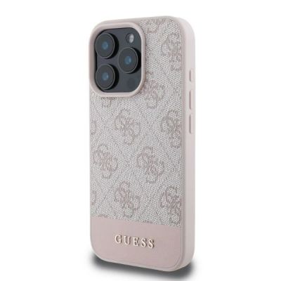 3. Guess 4G Bottom Stripe iPhone 16 Pro Case - Pink