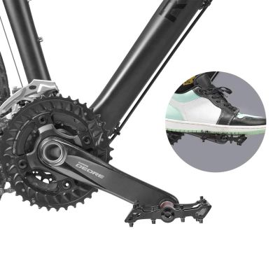 2. Rockbros 2020-12BBK Platform Aluminum Bicycle Pedals - Black