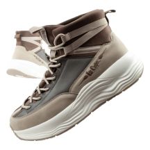 Lee Cooper women's sports sneakers, fashionable, comfortable, over-the-ankle, beige