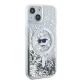 4. Karl Lagerfeld Liquid Glitter Choupette Head MagSafe Case for iPhone 15 Plus / 14 Plus - Transparent