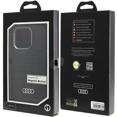 7. Audi Synthetic Leather case with MagSafe for iPhone 15 Pro - black