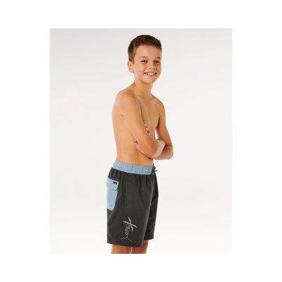 5. RIP CURL Eternal Shred Block Volley-Boy boardshorts, black