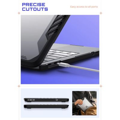 5. Supcase Unicorn Beetle Pro Case for MacBook Neo 13" 2026 - Clear Black