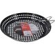 25. Grilling pan with foldable handle, non-stick, black