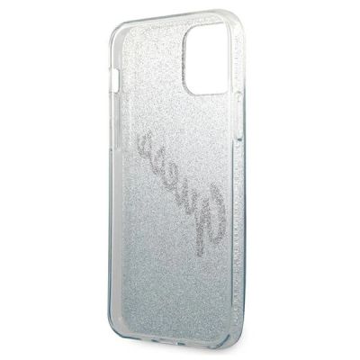 7. Guess GUHCP12LPCUGLSBL iPhone 12 Pro Max 6.7" blue/blue hardcase Glitter Gradient Script