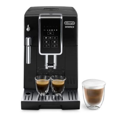 10. DeLonghi Dinamica ECAM 350.15.B (1450W; black) automatic espresso machine