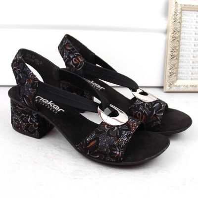 6. Comfortable Rieker W RKR679 black sandals