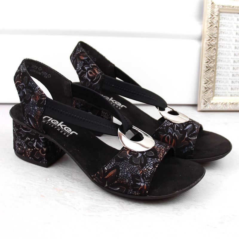 6. Comfortable Rieker W RKR679 black sandals