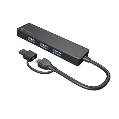 6. NATEC HUB USB-C 3.0 MAYFLY 4-PORTS + USB-A ADAPTER NHU-2023