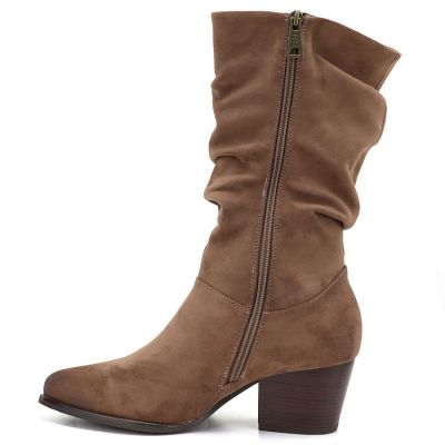 3. Beige Suede Boots Vinceza 58597