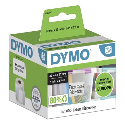 DYMO label set 32x57mm white 1000pcs S0722540
