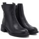 4. Women’s black leather block-heel ankle boots Vinceza 67033