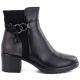 2. Women's insulated ankle boots with a block heel, black, Potocki SZ12873
