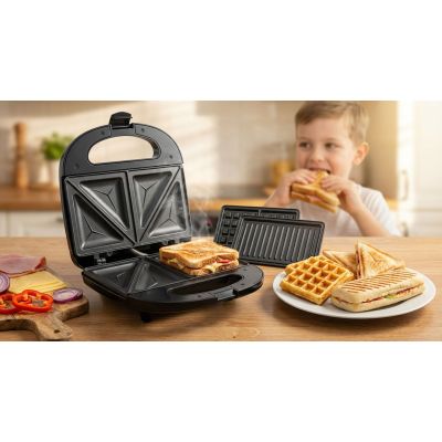 14. Esperanza Portabella EKT006K sandwich maker (700W; black)