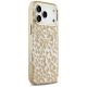 4. Guess IML Leopard Glitter Triangle Logo MagSafe Case for iPhone 17 Pro Max / 18 Pro Max - Brown