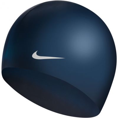 Nike Os Solid WM 93060-440 Navy Blue Swim Cap 
